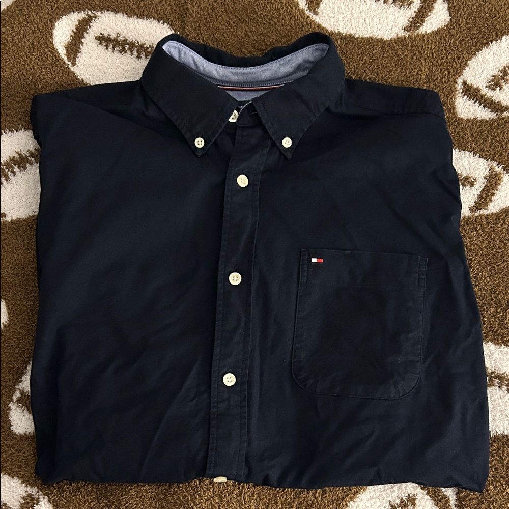 Tommy Hilfiger Men's Navy Button Down Shirt